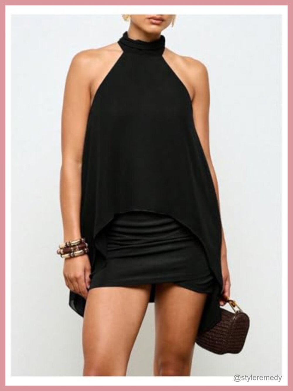 Verdusa Halter Tank Top Asymmetrical Sleeveless Dressy Casual Loose Fit Tunic - Picture 4 of 5